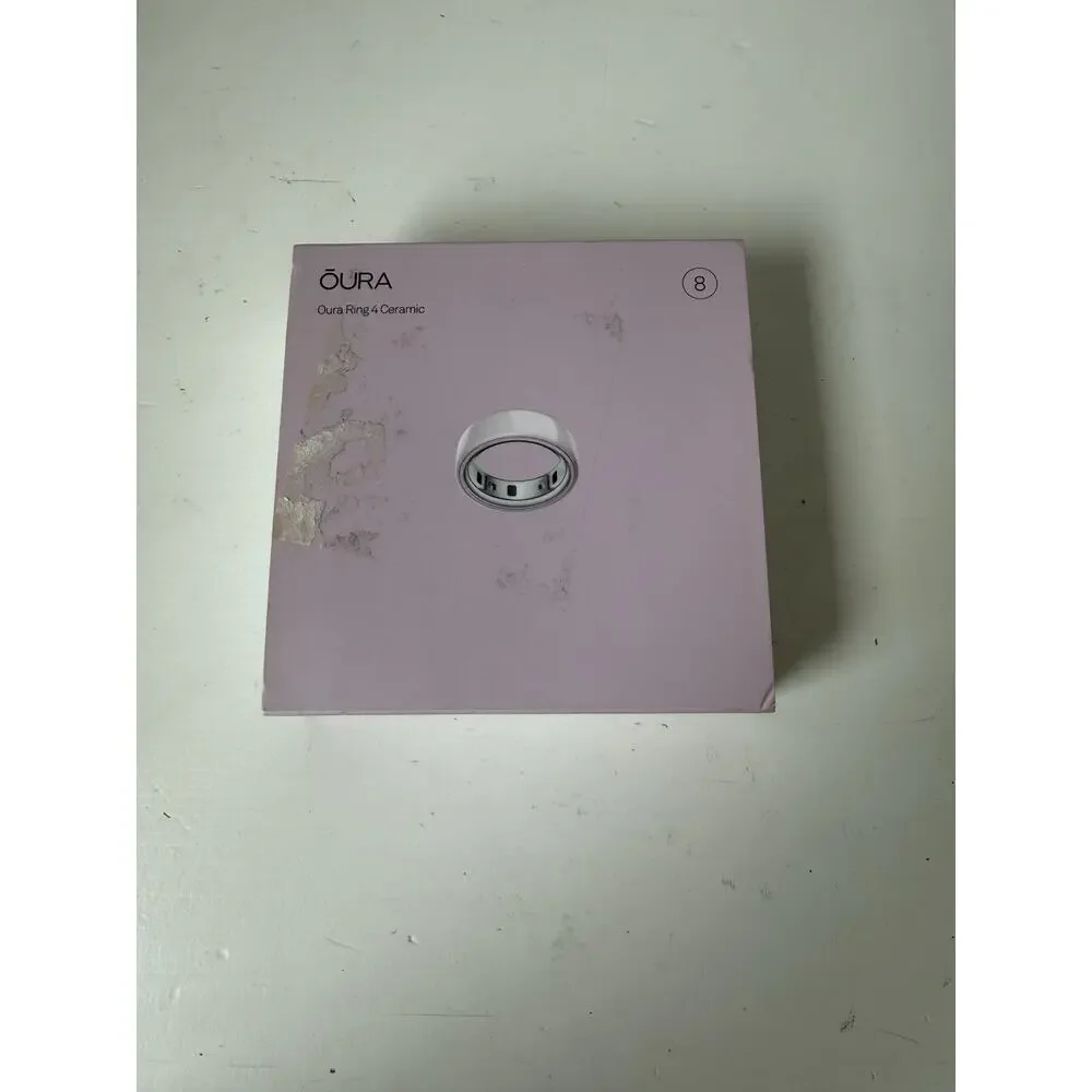 Oura Ring Gen 4, Ceramic, Size 8, Cloud, Used in great condition